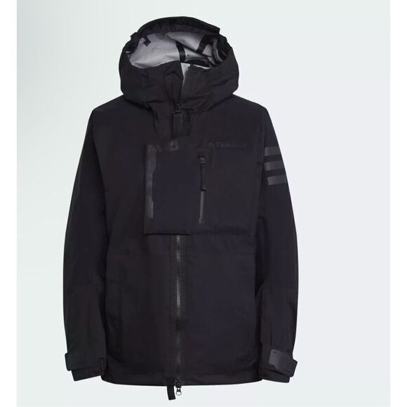 ADIDAS [L] TERREX XPLORIC RAIN.RDY BLACK RAIN/HIKING JACKET HH9274 - Picture 1 of 6